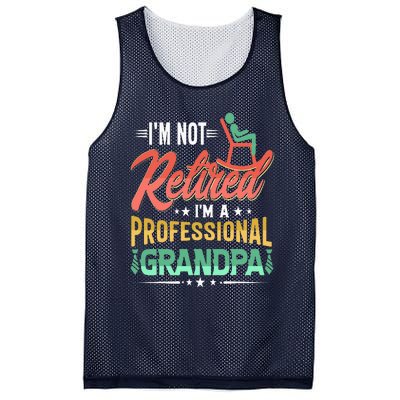 Im Not Retired Im A Professional Grandpa Fathers Day Mesh Reversible Basketball Jersey Tank