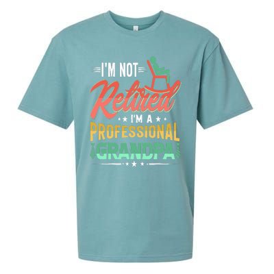 Im Not Retired Im A Professional Grandpa Fathers Day Sueded Cloud Jersey T-Shirt