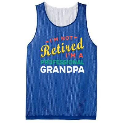 I'm Not Retired I'm A Professional Grandpa Gift Mesh Reversible Basketball Jersey Tank