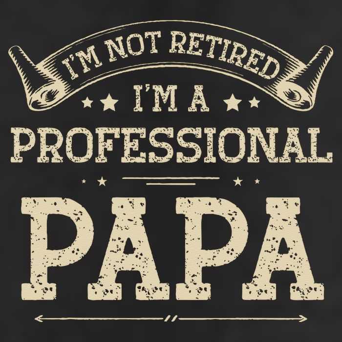 I'm Not Retired A Professional Papa Tee Fathers Day Gift 7 Panel Mesh Trucker Snapback Hat
