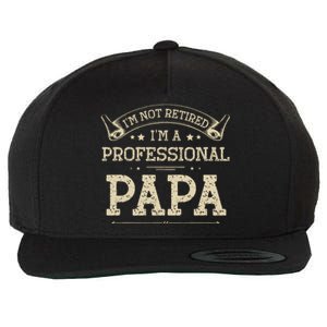 I'm Not Retired A Professional Papa Tee Fathers Day Gift Wool Snapback Cap