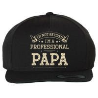 I'm Not Retired A Professional Papa Tee Fathers Day Gift Wool Snapback Cap