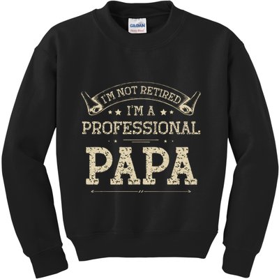 Im Not Retired A Professional Papa Tee Fathers Day Gift Kids Sweatshirt