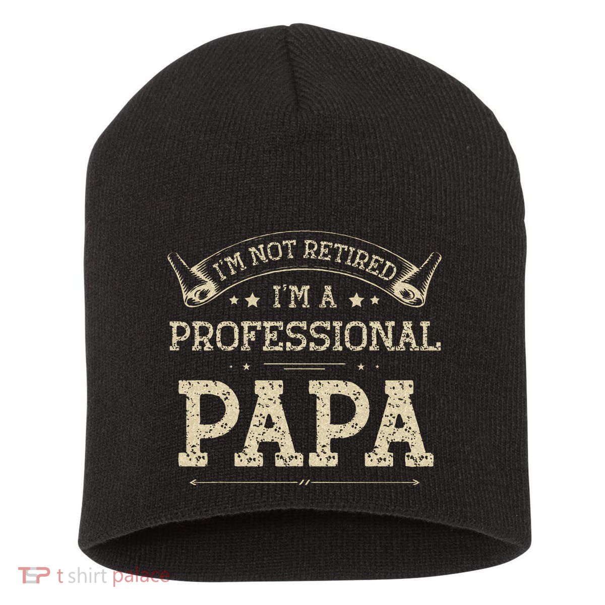 Im Not Retired A Professional Papa Tee Fathers Day Gift Short Acrylic Beanie
