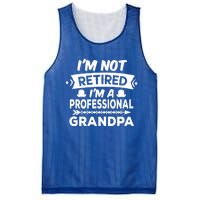 I'm Not Retired I'm A Professional Grandpa Gift Mesh Reversible Basketball Jersey Tank