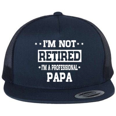 I'm Not Retired I'm A Professional Papa Flat Bill Trucker Hat