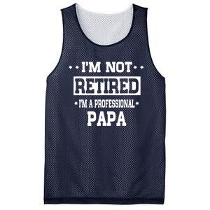 I'm Not Retired I'm A Professional Papa Mesh Reversible Basketball Jersey Tank