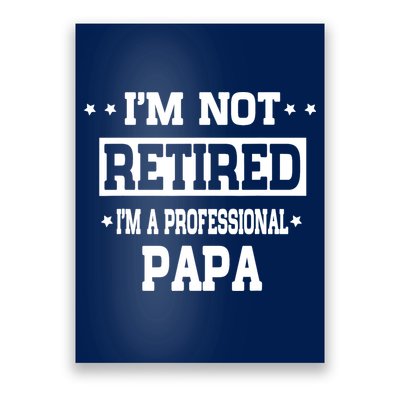 I'm Not Retired I'm A Professional Papa Poster