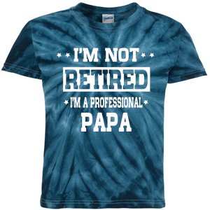 I'm Not Retired I'm A Professional Papa Kids Tie-Dye T-Shirt