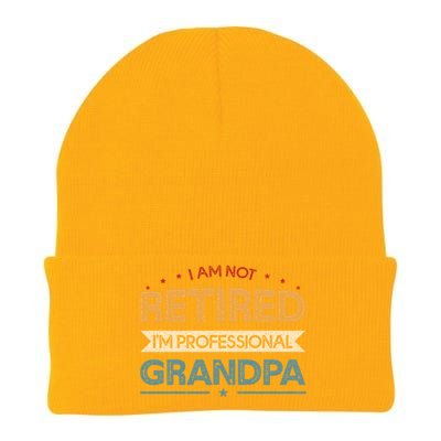 I'm Not Retired I'm A Professional Grandpa Cool Gift Knit Cap Winter Beanie