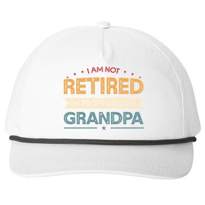 I'm Not Retired I'm A Professional Grandpa Cool Gift Snapback Five-Panel Rope Hat