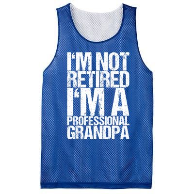 I'm Not Retired I'm A Professional Grandpa Great Gift Mesh Reversible Basketball Jersey Tank