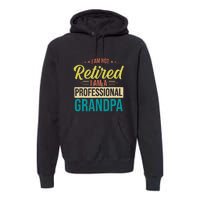 Im Not Retired Im A Professional Grandpa Vintage Premium Hoodie