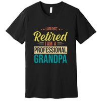 Im Not Retired Im A Professional Grandpa Vintage Premium T-Shirt