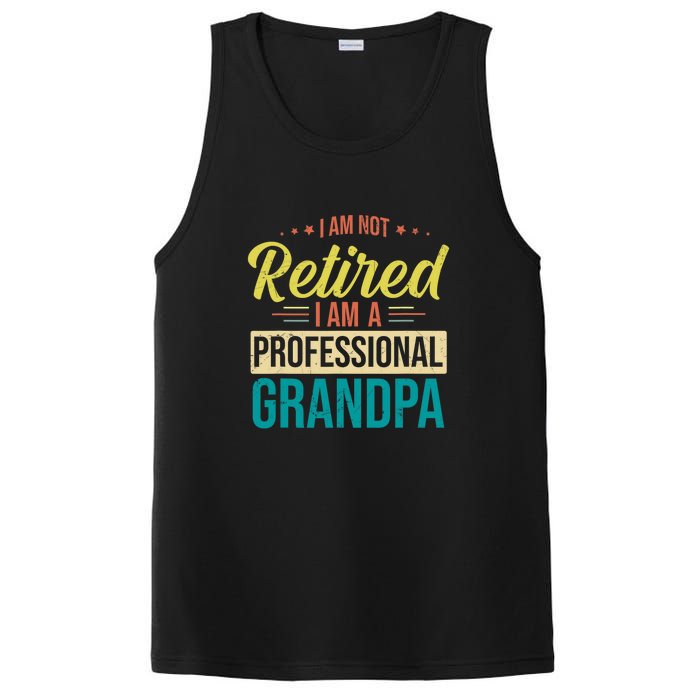 Im Not Retired Im A Professional Grandpa Vintage PosiCharge Competitor Tank