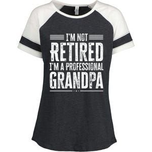 I'm Not Retired I'm A Professional Grandpa Meaningful Gift Enza Ladies Jersey Colorblock Tee