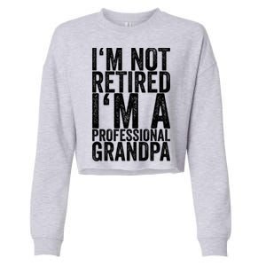 I'm Not Retired I'm A Professional Grandpa Gift Cropped Pullover Crew