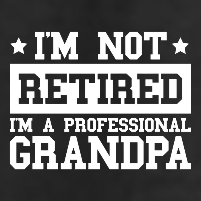 I'm Not Retired I'm A Professional Grandpa Gift 7 Panel Mesh Trucker Snapback Hat