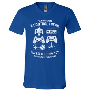 IM Not Really A Control Freak Funny Gamer Gift Controller Gift V-Neck T-Shirt