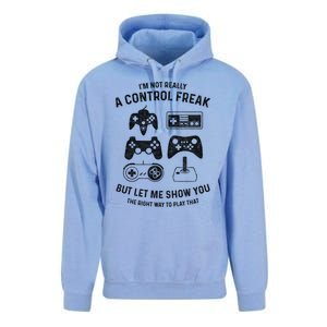 IM Not Really A Control Freak Funny Gamer Gift Controller Gift Unisex Surf Hoodie