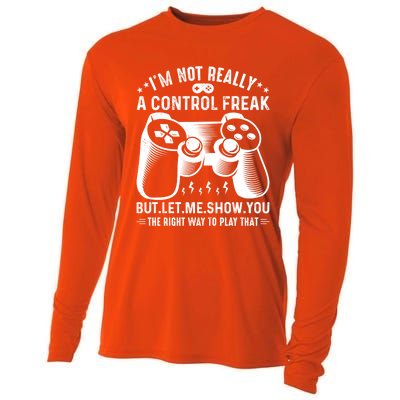 I'm Not Really A Control Freak Video Game Player Gamer Funny Gift Cooling Performance Long Sleeve Crew