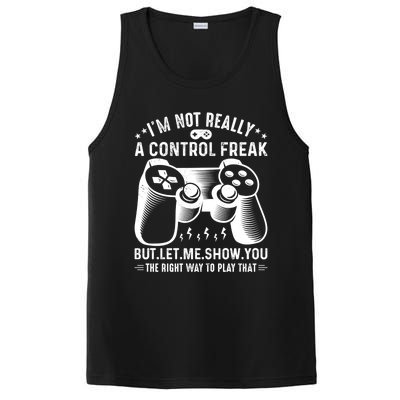 I'm Not Really A Control Freak Video Game Player Gamer Funny Gift PosiCharge Competitor Tank