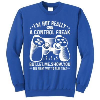 I'm Not Really A Control Freak Video Game Player Gamer Funny Gift Sweatshirt