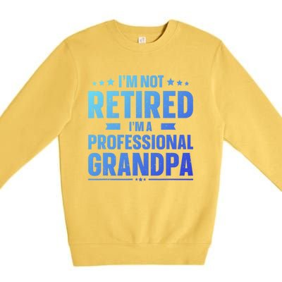 Im Not Retired Im A Professional Grandpa Dad Fathers Day Funny Gift Premium Crewneck Sweatshirt