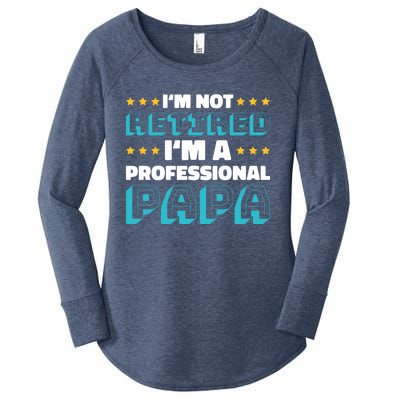 I'm Not Retired I'm A Professional Papa For Father's Day Meaningful Gift Women's Perfect Tri Tunic Long Sleeve Shirt