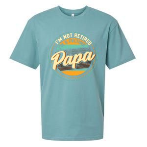 Im Not Retired Im A Full Time Papa Grandfather Grandpa Sueded Cloud Jersey T-Shirt