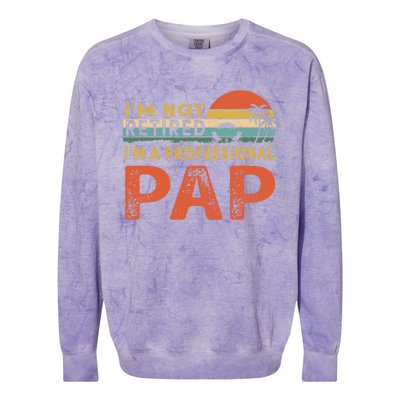 I'm Not Retired A Professional Pap Father's Day Colorblast Crewneck Sweatshirt