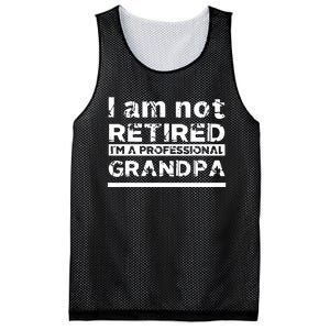 I'm Not Retired I'm A Professional Grandpa Mesh Reversible Basketball Jersey Tank