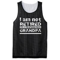 I'm Not Retired I'm A Professional Grandpa Mesh Reversible Basketball Jersey Tank