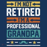 IM Not Retired IM A Professional Grandpa Funny Grandpa 7 Panel Mesh Trucker Snapback Hat