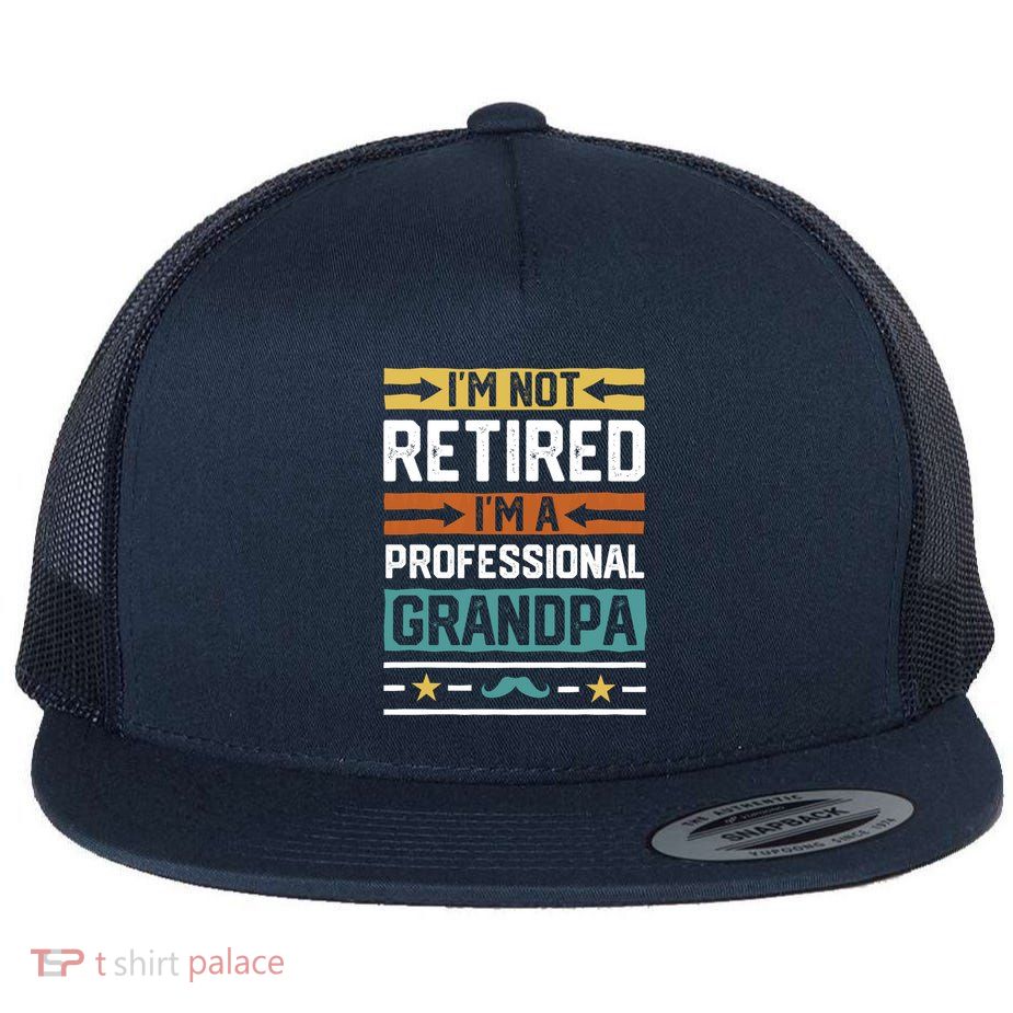 IM Not Retired IM A Professional Grandpa Funny Grandpa Flatbill Hat