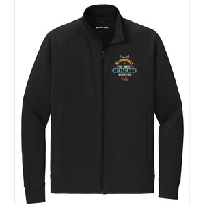 I'm Not Responsible For What My Face Does When You Talk Funny Gift Stretch Full-Zip Cadet Jacket