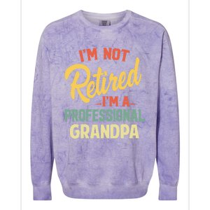 I'm Not Retired A Professional Grandpa Father Day Gift Colorblast Crewneck Sweatshirt