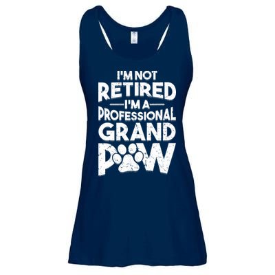 IM Not Retired IM A Professional Grand Paw Dog Grandpaw Ladies Essential Flowy Tank