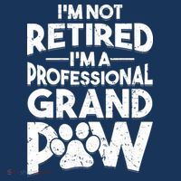 IM Not Retired IM A Professional Grand Paw Dog Grandpaw Womens T-Shirt