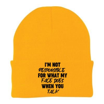 I'm Not Responsible For What My Face Does When You Talk Gift Knit Cap Winter Beanie