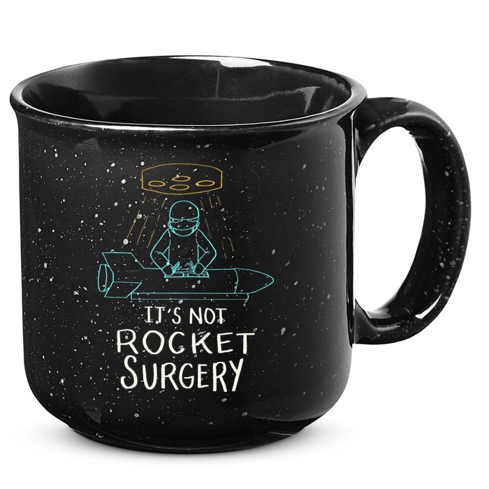 It's Not Rocket Surgery Funny Doctor Pun 15oz Campfire Ceramic Mug