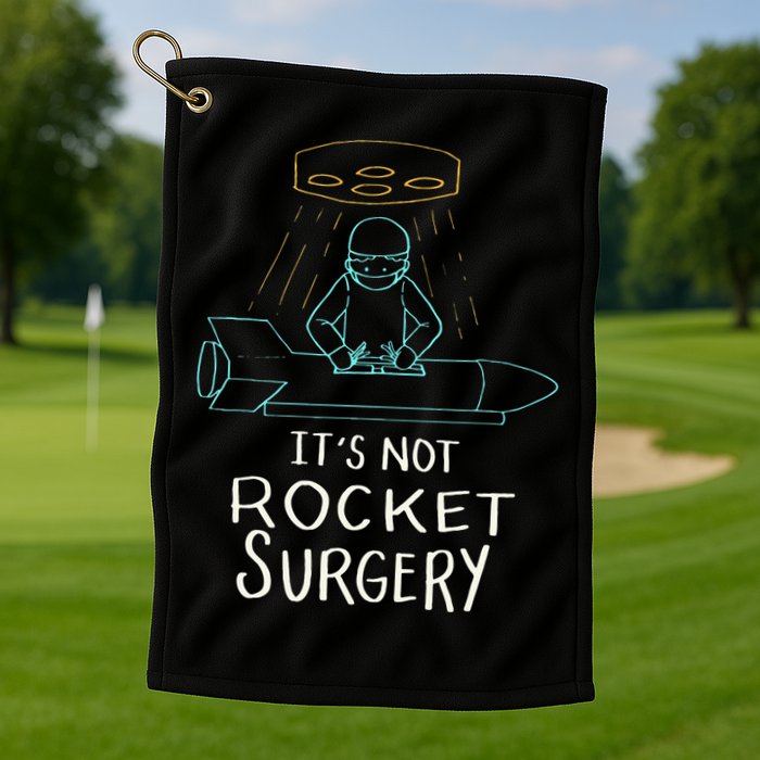 It's Not Rocket Surgery Funny Doctor Pun Golf Towel