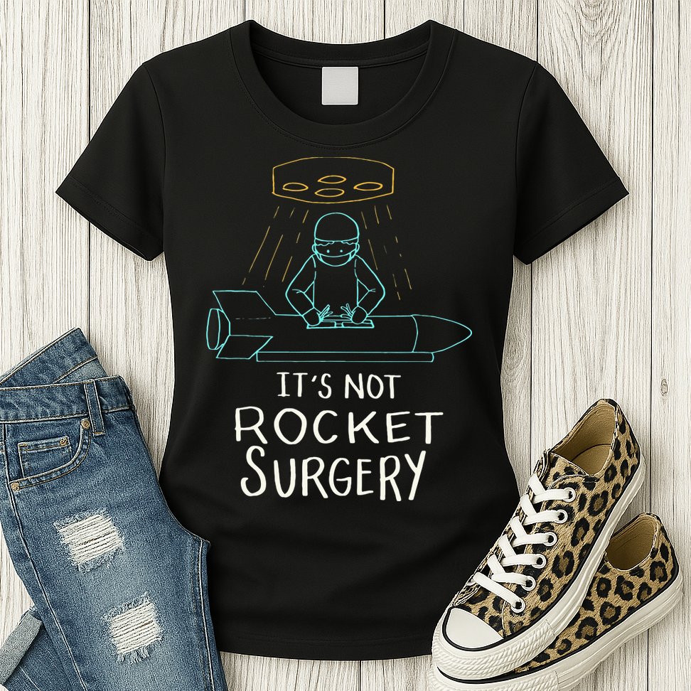It's Not Rocket Surgery Funny Doctor Pun Womens T-Shirt