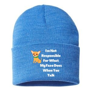 I'm Not Responsible For What My Face Does When You Talk Gift Sustainable Knit Beanie