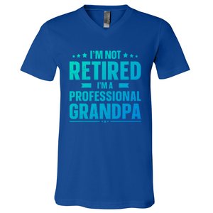 Im Not Retired Im A Professional Grandpa Cute Gift Father Day Gift V-Neck T-Shirt