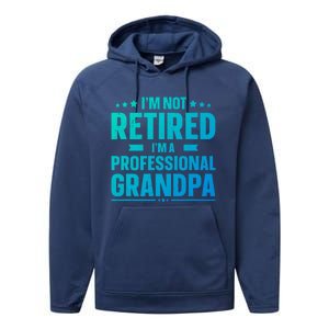 Im Not Retired Im A Professional Grandpa Cute Gift Father Day Gift Performance Fleece Hoodie