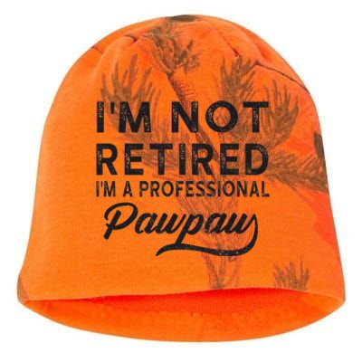 Im Not Retired Im A Professional Pawpaw Kati - Camo Knit Beanie