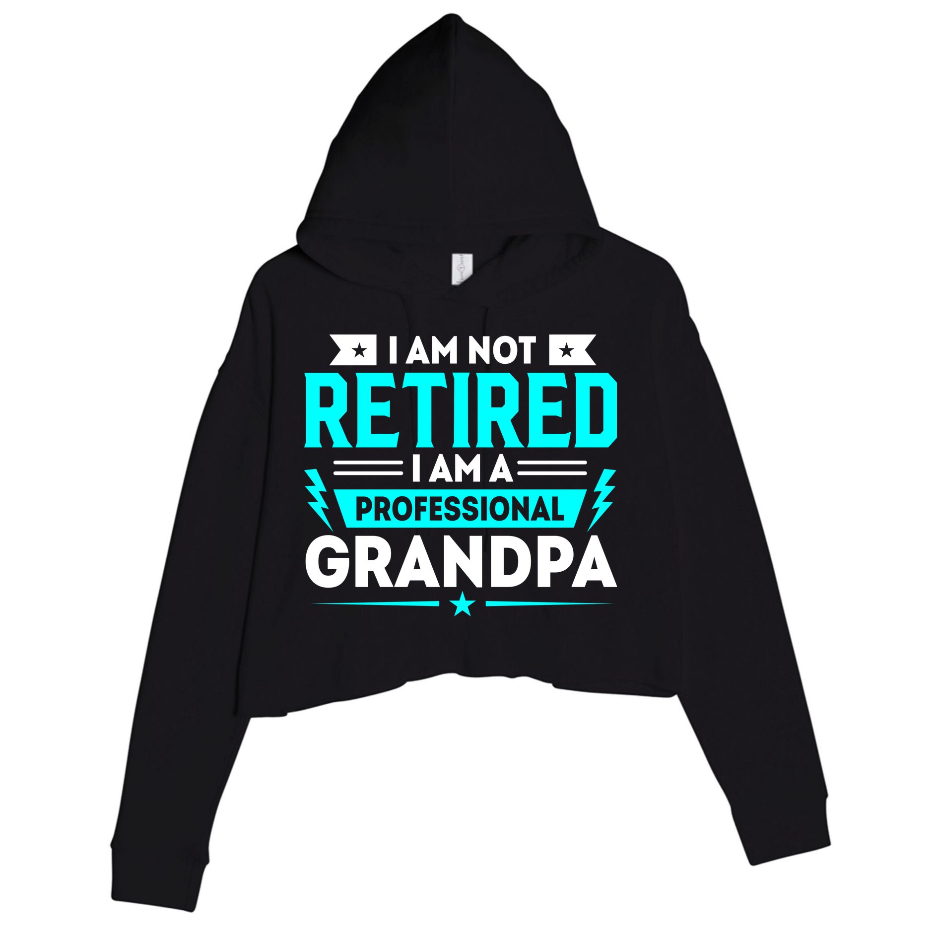I'm Not Retired I'm A Professional Grandpa Crop Fleece Hoodie