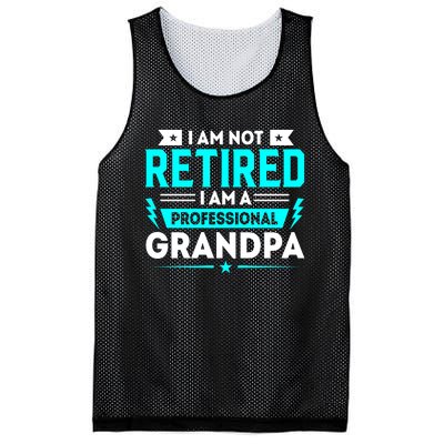 I'm Not Retired I'm A Professional Grandpa Mesh Reversible Basketball Jersey Tank