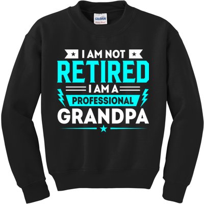 I'm Not Retired I'm A Professional Grandpa Kids Sweatshirt